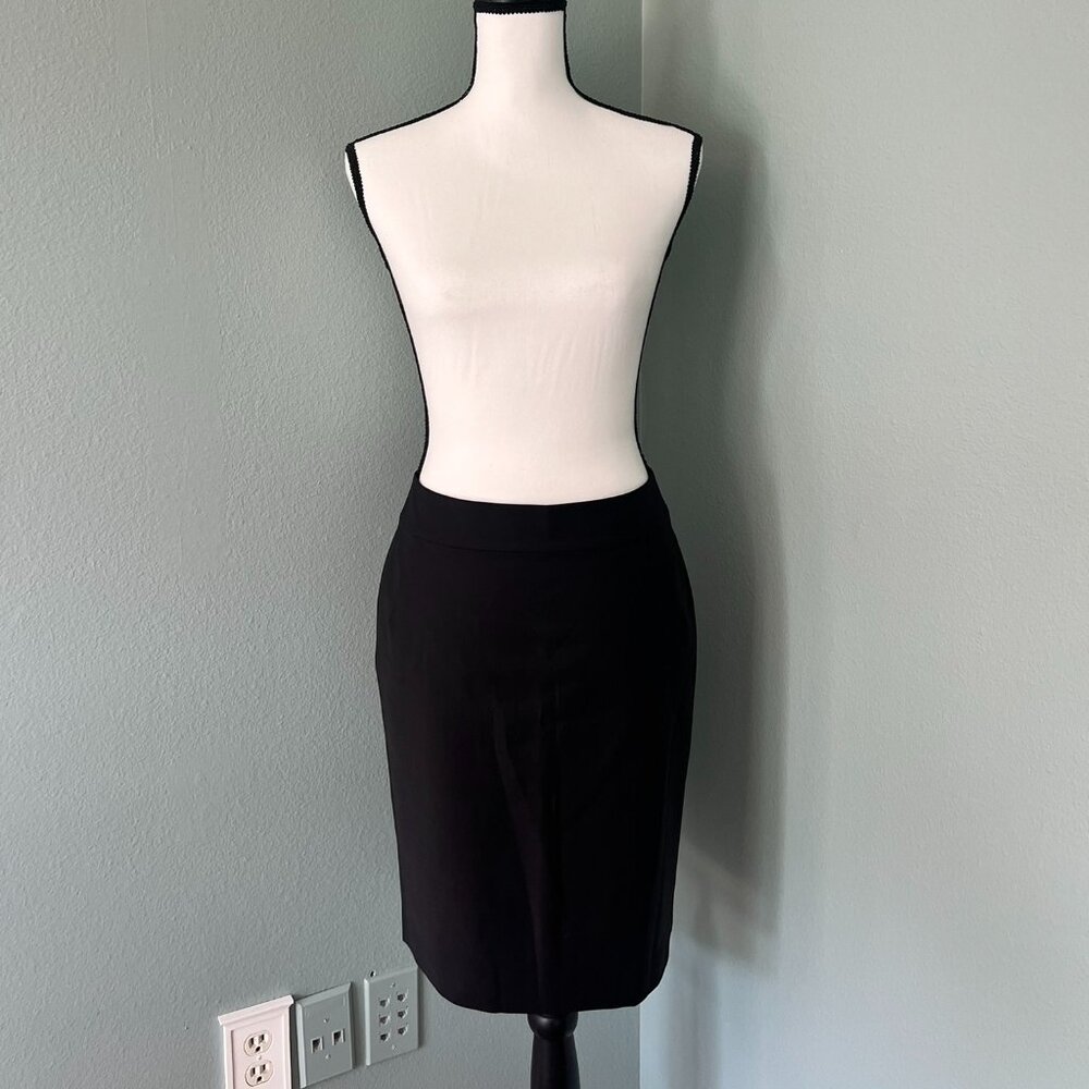 Ann Taylor Women Business Career Office Work Stretch Pencil Skirt Size 4P Black
